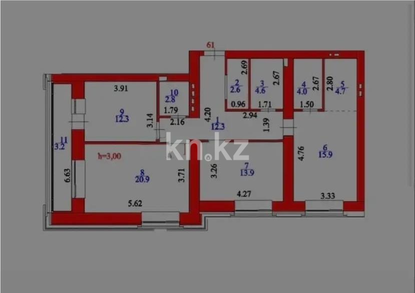 Продажа 3-комнатной квартиры, 100 м² в Астане