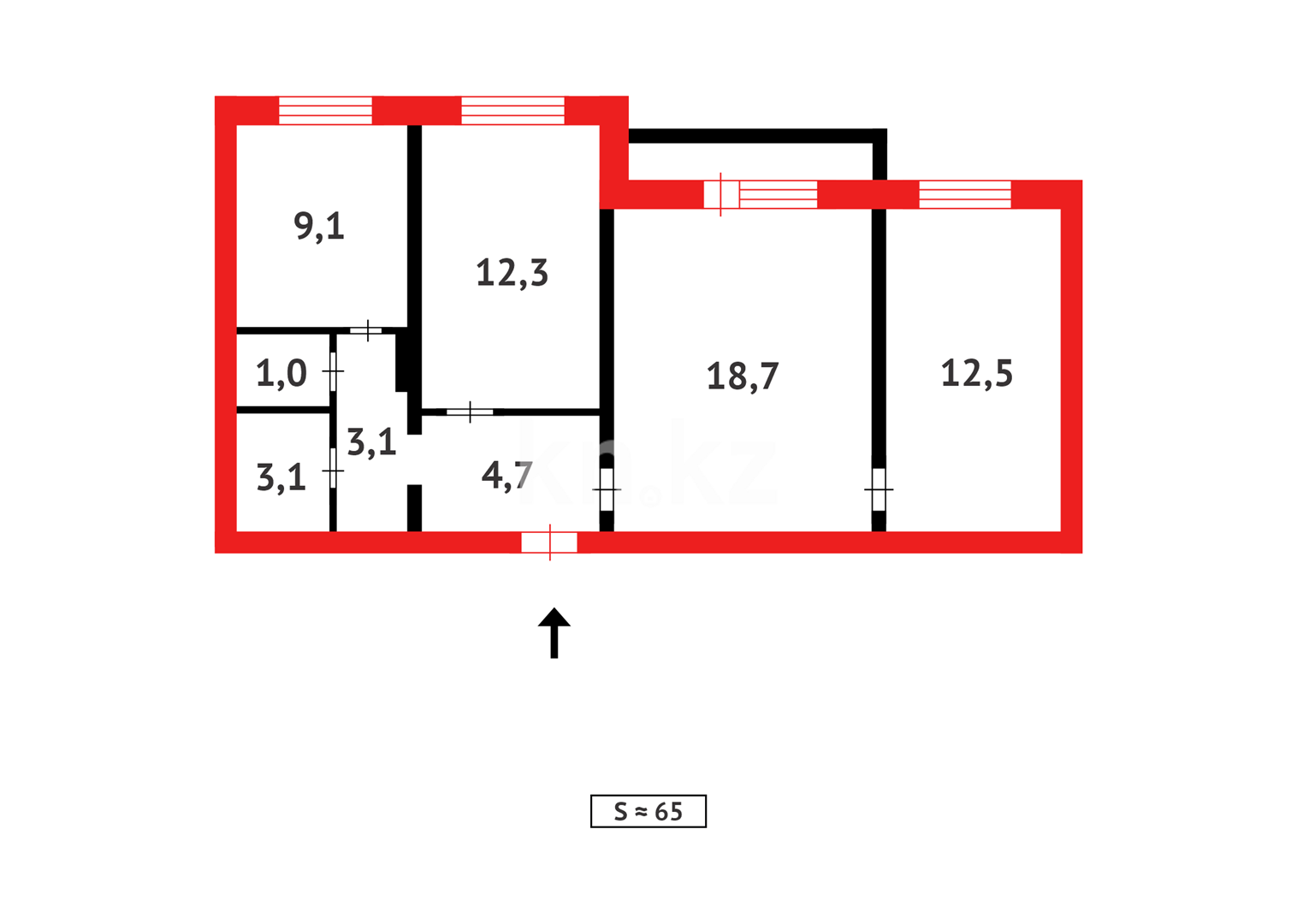 Продажа 3-комнатной квартиры, 64 м² в Абае - фото 8