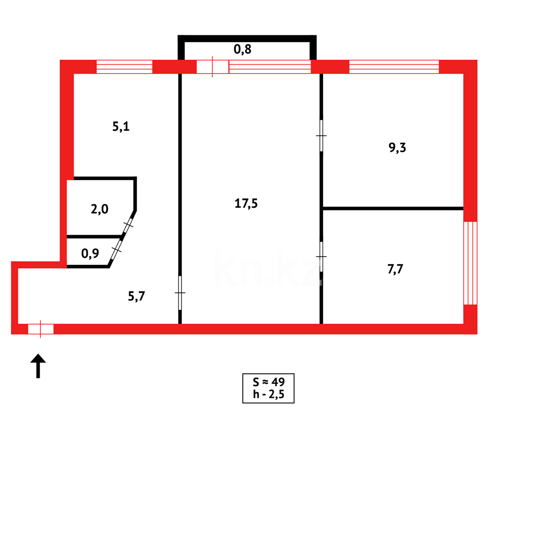 Продажа 3-комнатной квартиры, 49 м² в Караганде - фото 15