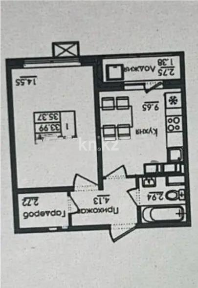 Продажа 1-комнатной квартиры, 36 м² в Астане