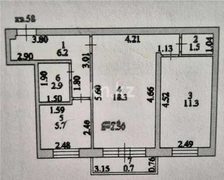 Продажа 2-комнатной квартиры, 46.6 м² в Астане - фото 6