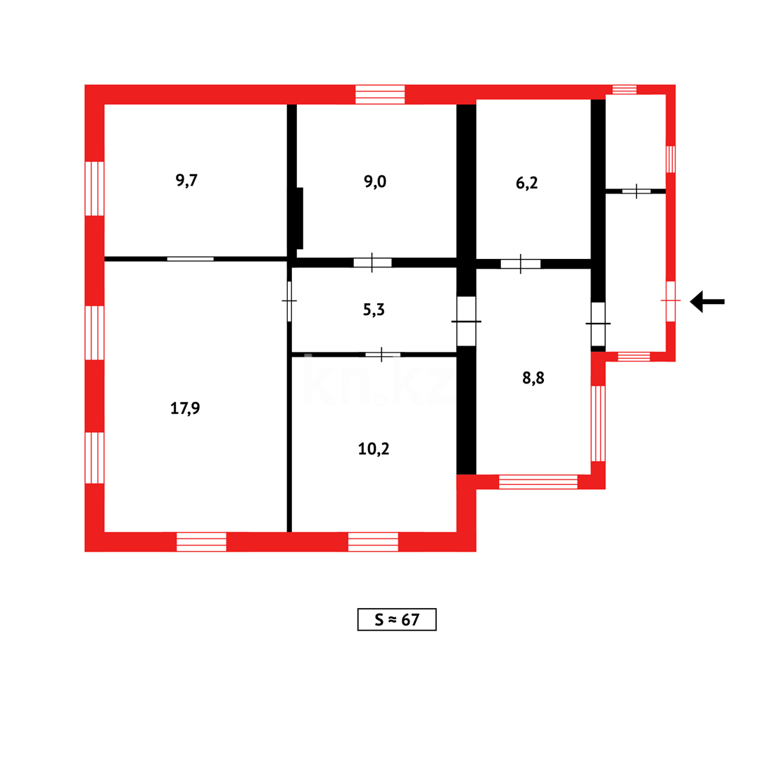 Продажа 4-комнатного дома, 90 м², пр. Мира в Темиртау - фото 28