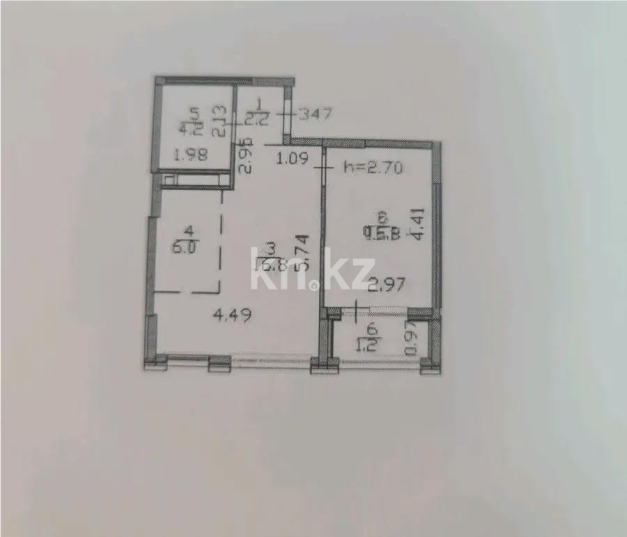 Продажа 2-комнатной квартиры, 43.83 м² в Астане - фото 4