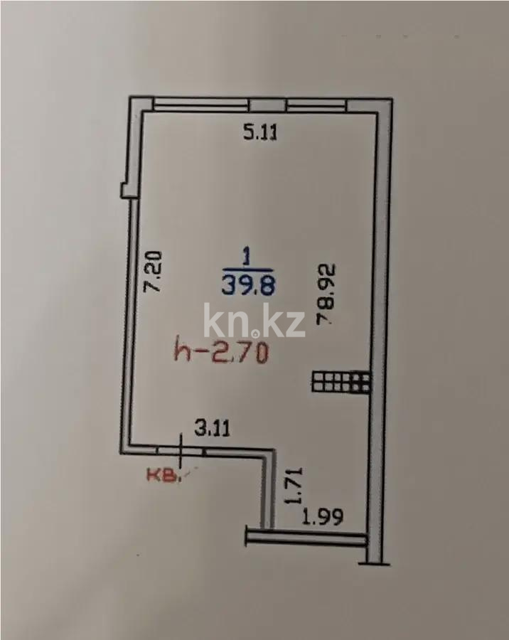 Продажа 1-комнатной квартиры, 39.8 м² в Алматы - фото 4