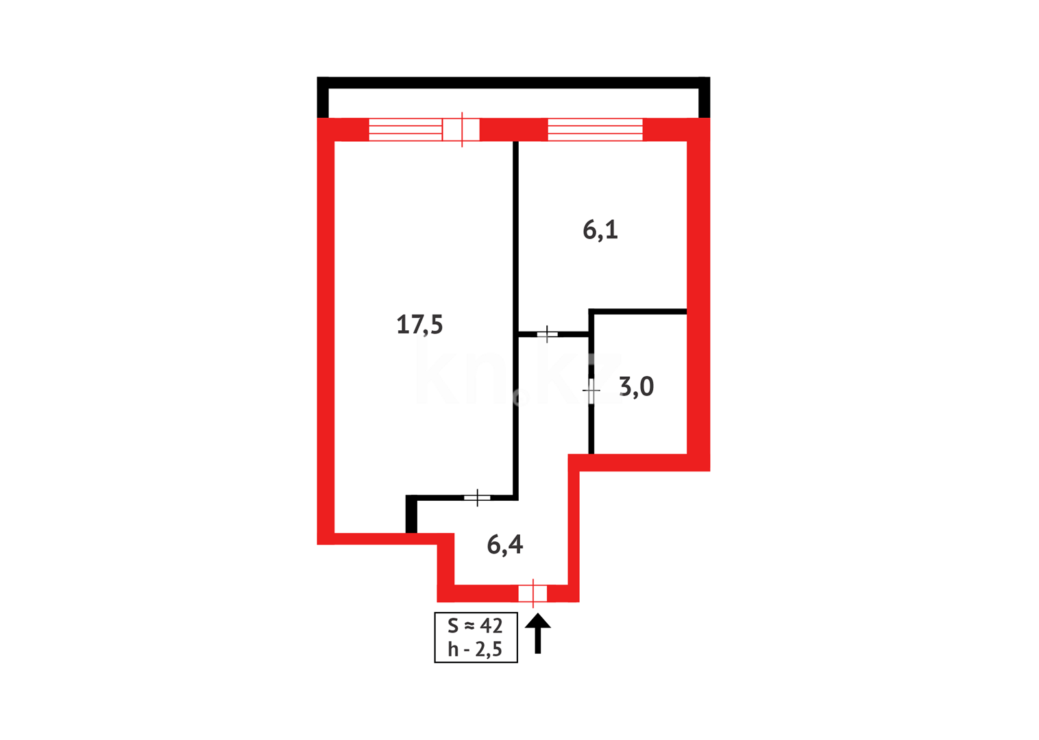 Продажа 1-комнатной квартиры, 33 м² в Караганде - фото 9