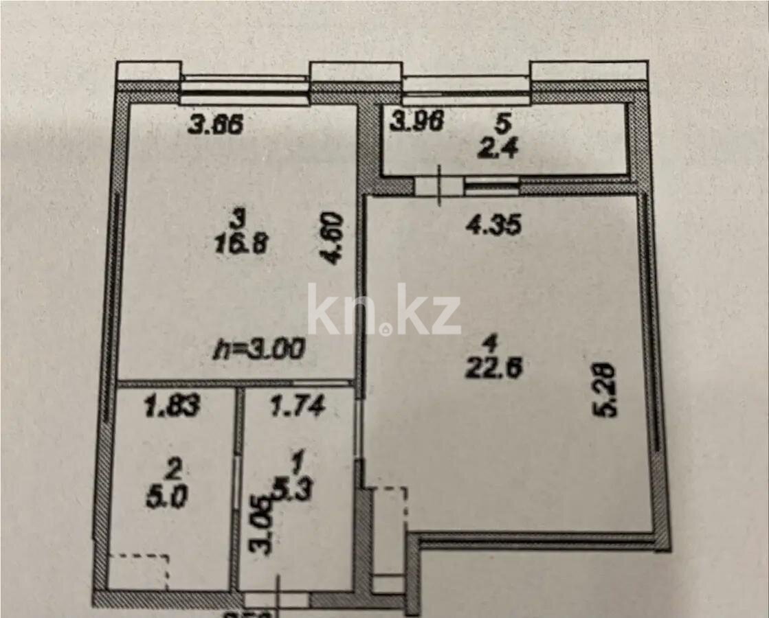 Продажа 2-комнатной квартиры, 52.1 м² в Астане - фото 4