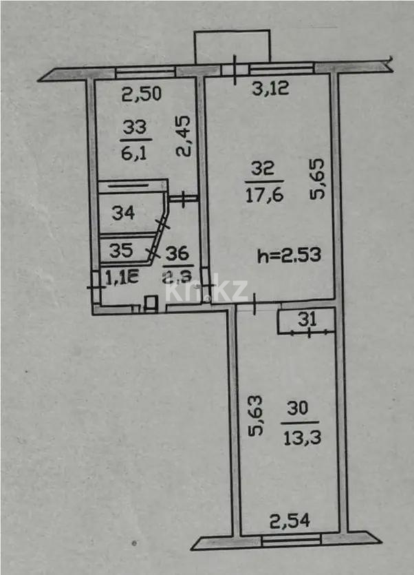 Продажа 2-комнатной квартиры, 45.2 м², мкр-н Таугуль, дом  5 в Алматы - фото 6