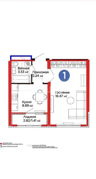 Продажа 1-комнатной квартиры, 34.54 м², пр. Улы Дала, дом  14 стр в Астане - фото 4