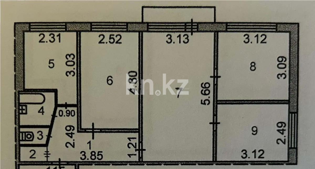 Продажа 4-комнатной квартиры, 62 м², мкр-н 23, дом  31 в Караганде
