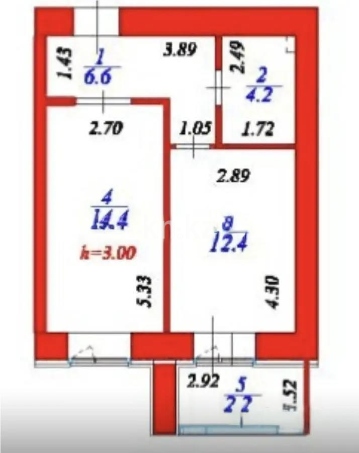 Продажа 1-комнатной квартиры, 40 м² в Астане