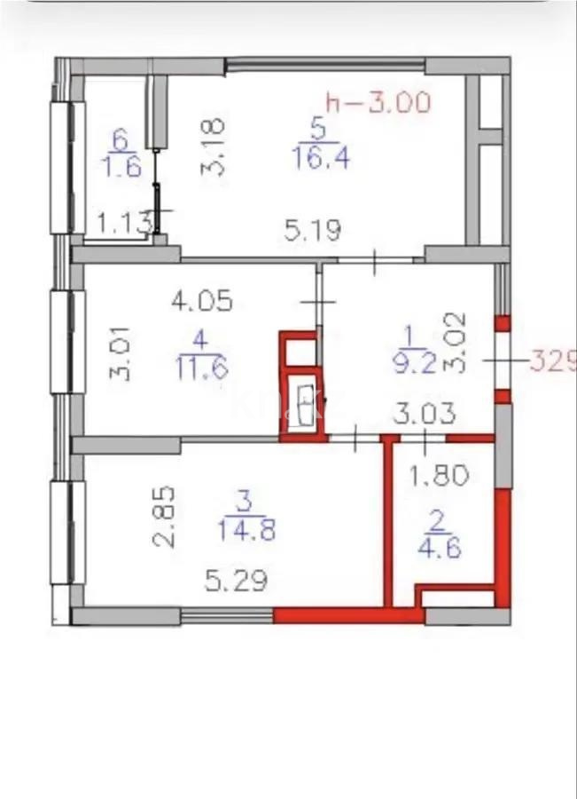 Продажа 2-комнатной квартиры, 58.2 м² в Астане - фото 4