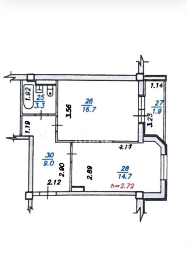 Продажа 1-комнатной квартиры, 45.6 м², ул. Северное Кольцо, дом  86/9 в Алматы - фото 4