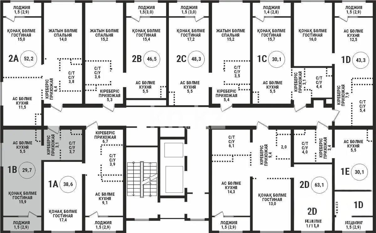 Продажа 1-комнатной квартиры, 29.7 м² в Алматы
