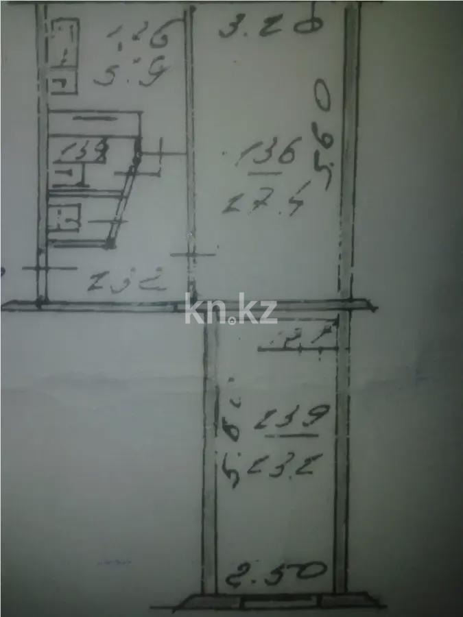 Продажа 2-комнатной квартиры, 44 м², ул. Жубанова, дом  7 в Алматы