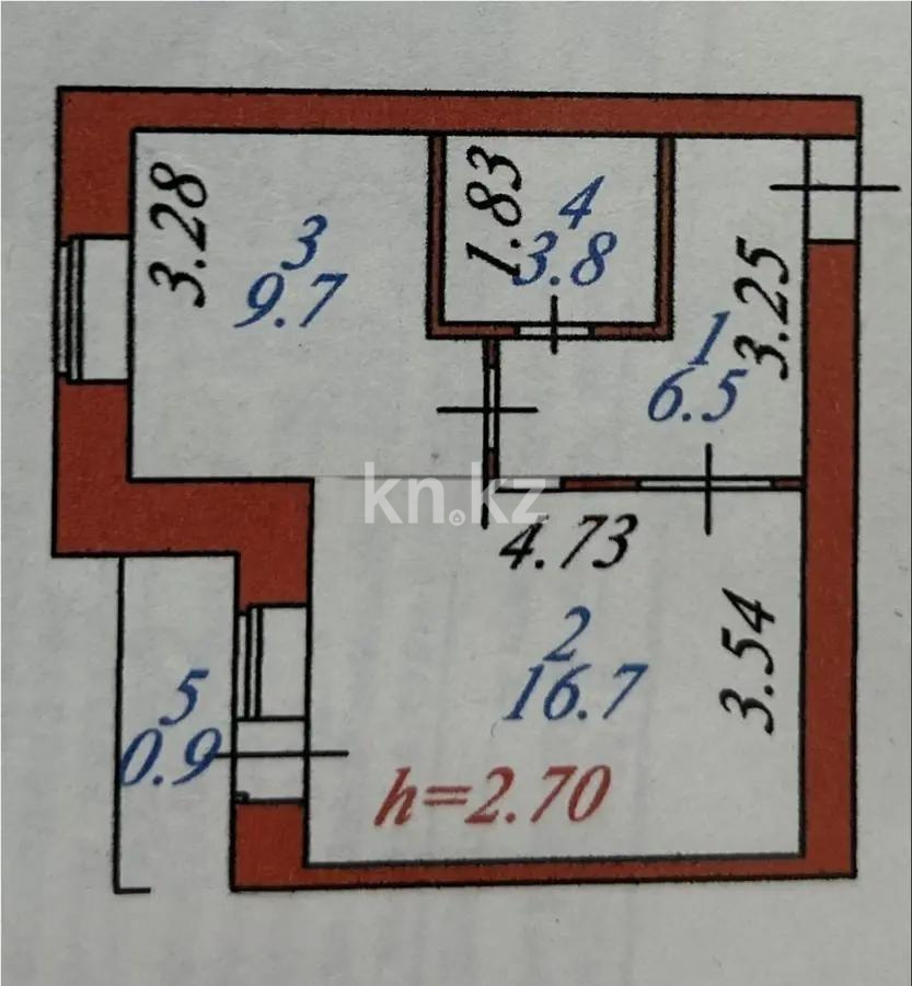 Продажа 1-комнатной квартиры, 37.6 м² в Астане