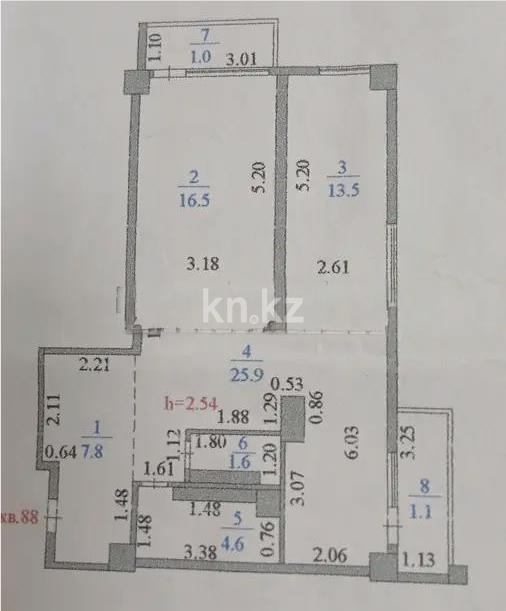 Продажа 3-комнатной квартиры, 70 м², пр. Женис, дом  26а в Астане - фото 5