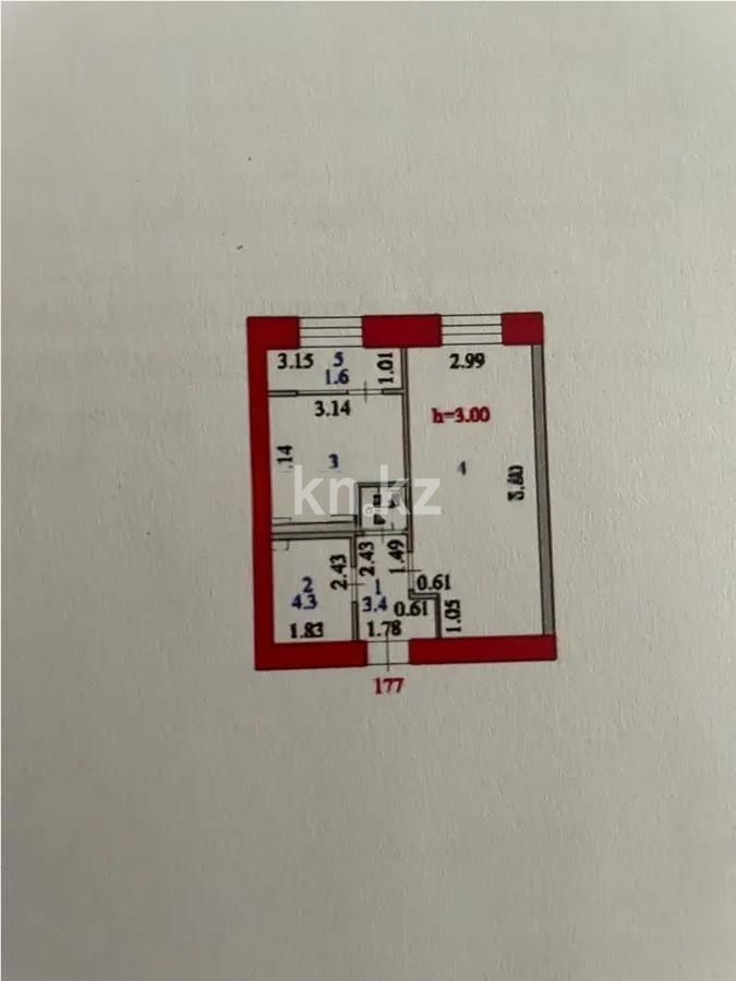 Продажа 1-комнатной квартиры, 38.9 м², ул. Керей, Жанибек хандар, дом  44/3 в Астане - фото 4