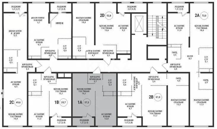 Продажа 1-комнатной квартиры, 37.3 м² в Алматы