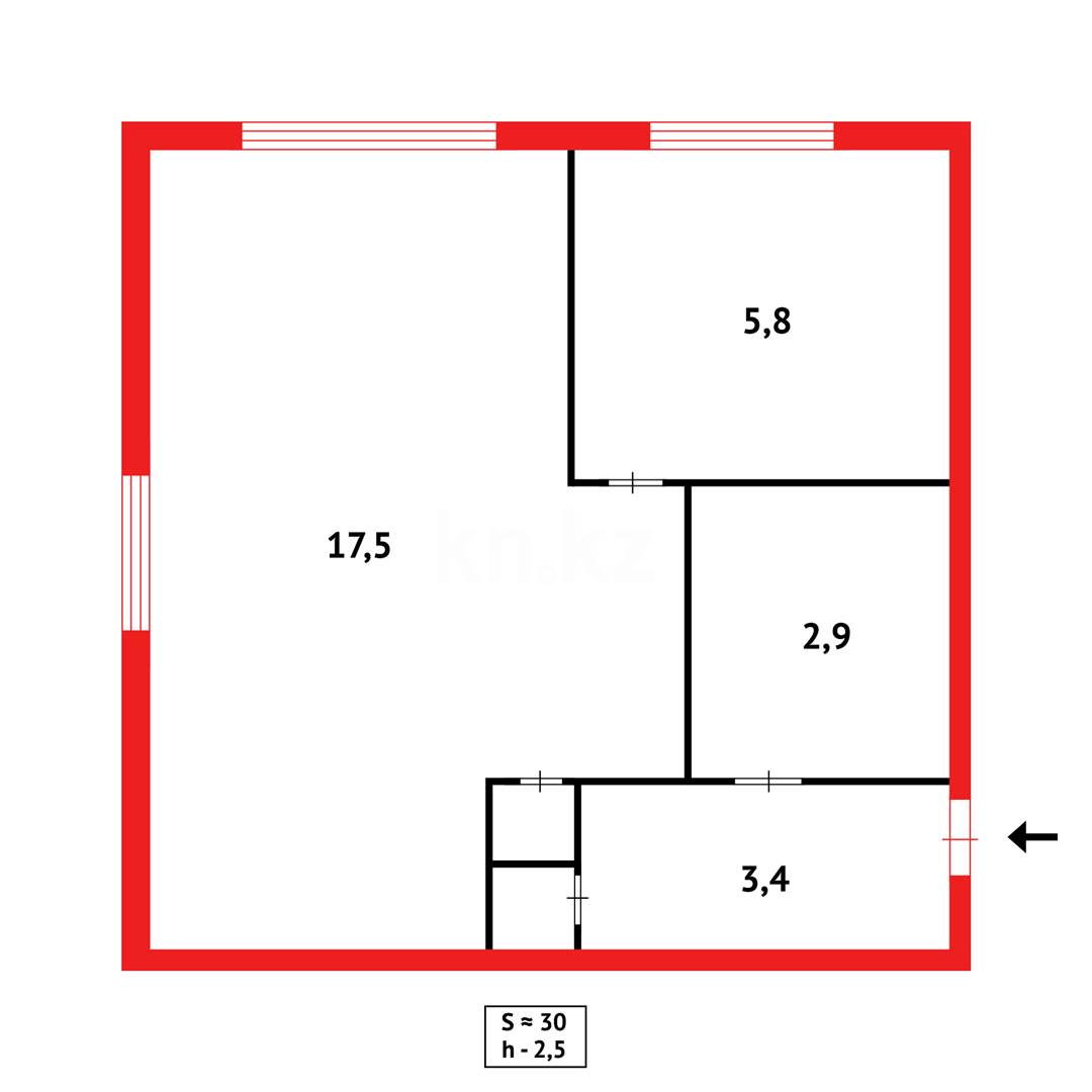 Продажа 1-комнатной квартиры, 32 м², ул. Чернышевского в Темиртау - фото 9