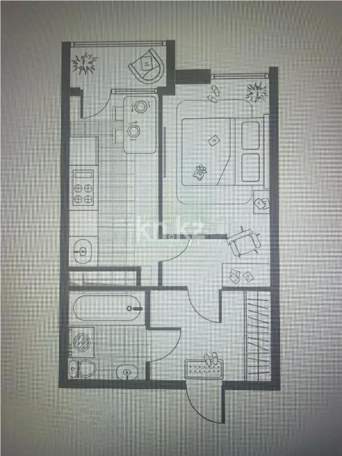 Продажа 1-комнатной квартиры, 32.9 м², пр. Алатау, дом  12а/1 в Алматы