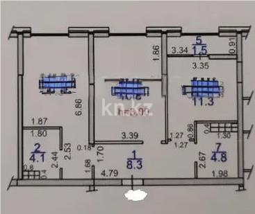 Продажа 3-комнатной квартиры, 63.8 м² в Алматы