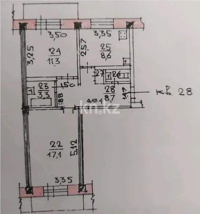 Продажа 2-комнатной квартиры, 53 м² в Алматы