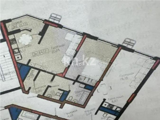 Продажа 2-комнатной квартиры, 64.12 м² в Астане