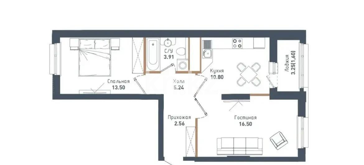 Продажа 2-комнатной квартиры, 58 м² в Астане - фото 6