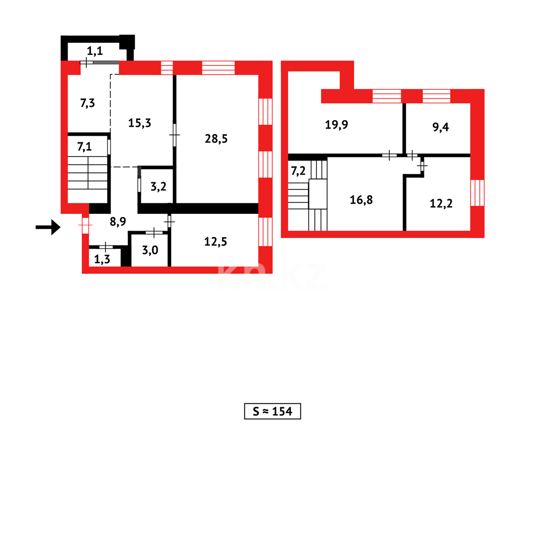 Продажа 6-комнатной квартиры, 154 м², ул. 3-я, дом  1 в Караганде - фото 17