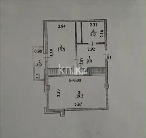Продажа 1-комнатной квартиры, 49.5 м² в Астане