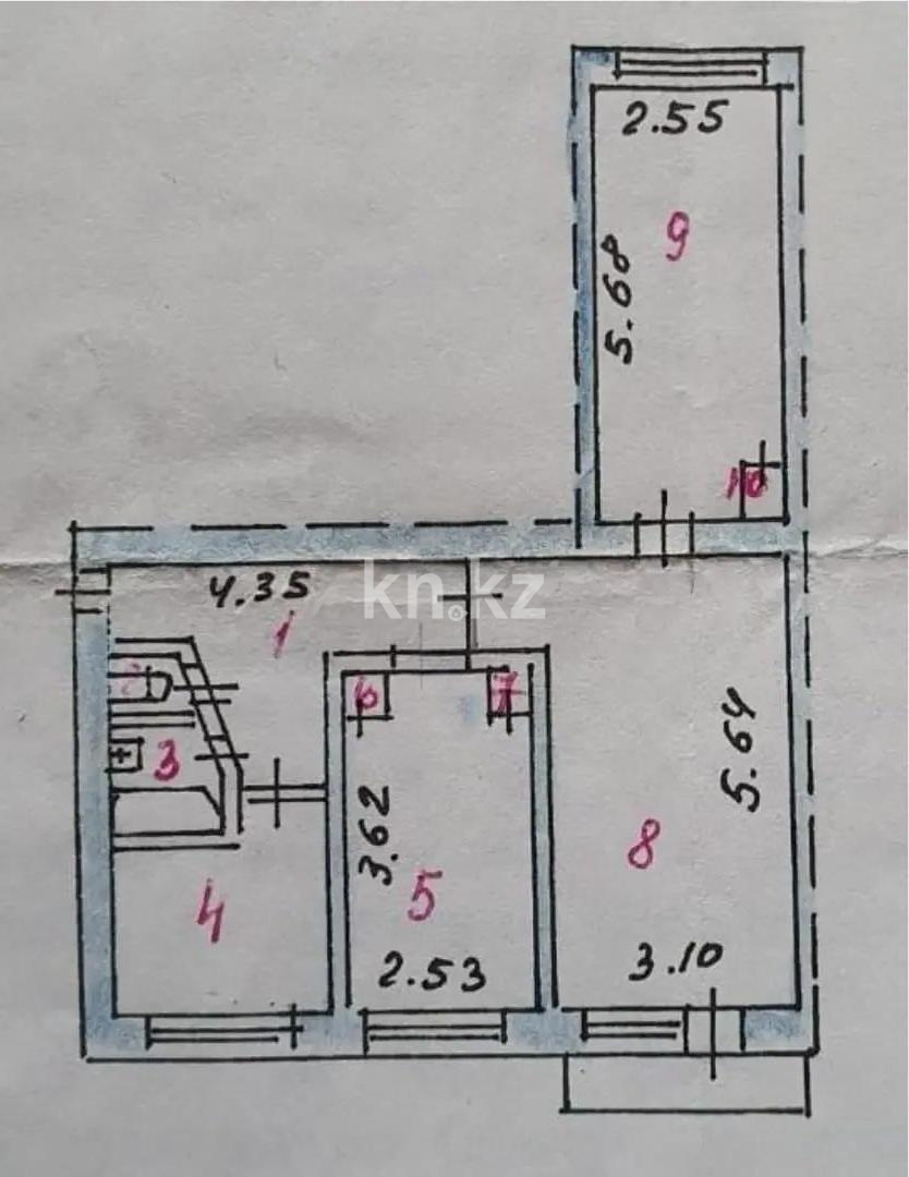 Продажа 3-комнатной квартиры, 59 м², ул. Пушкина, дом  9 в Астане - фото 4