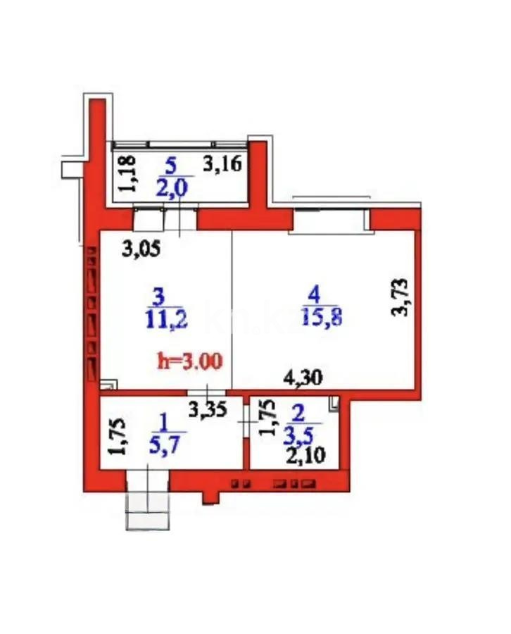 Продажа 1-комнатной квартиры, 38.2 м² в Астане - фото 2