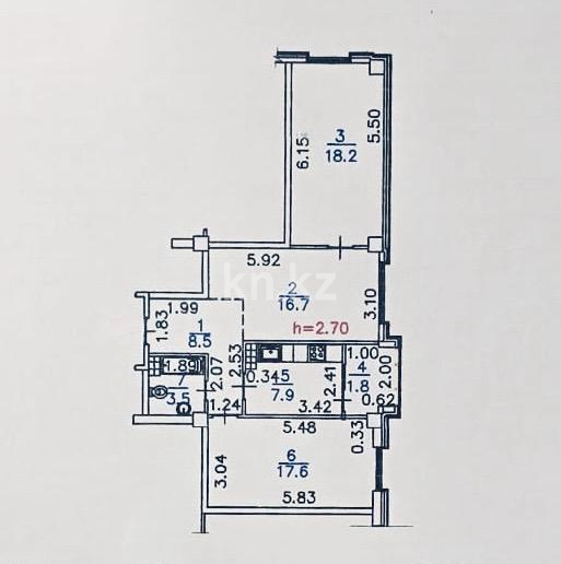 Продажа 3-комнатной квартиры, 74 м² в Алматы - фото 16