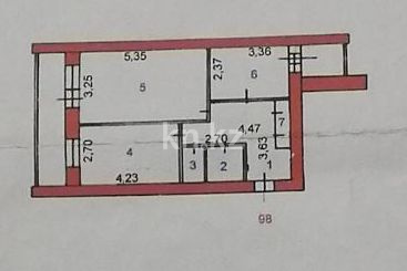 Продажа 2-комнатной квартиры, 51 м², пр. Назарбаева, дом  145 в Усть-Каменогорске - фото 19