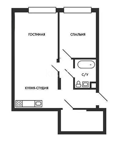 Продажа 1-комнатной квартиры, 54.1 м², пр. Мангилик Ел, дом  62 в Астане