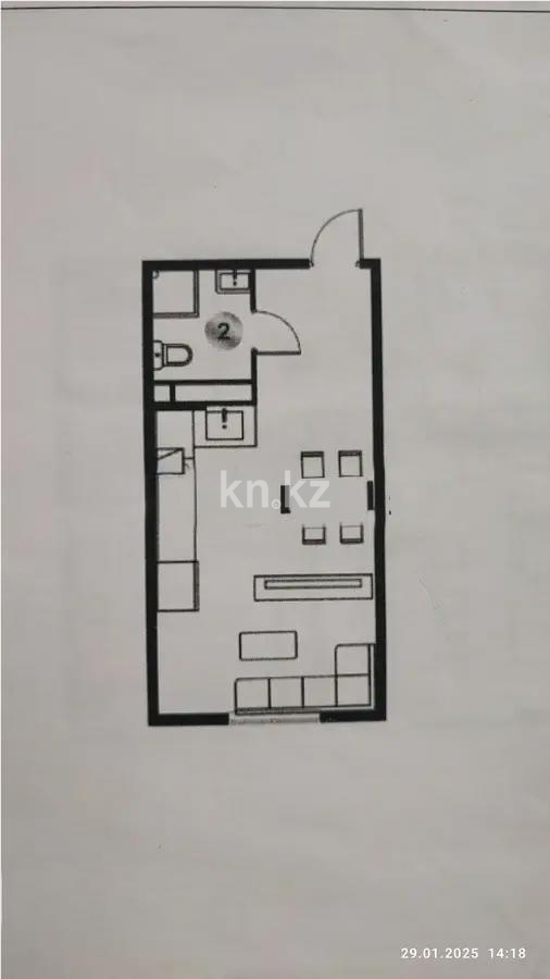 Продажа 1-комнатной квартиры, 36.71 м², ул. Сыбызгы, дом  100 стр в Алматы