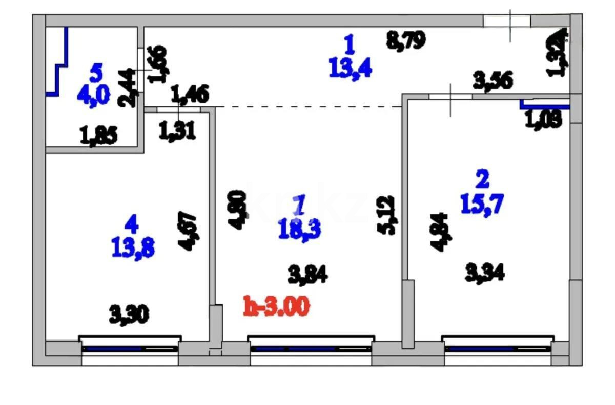 Продажа 2-комнатной квартиры, 65 м², ул. Толе би, дом  27 в Астане - фото 5