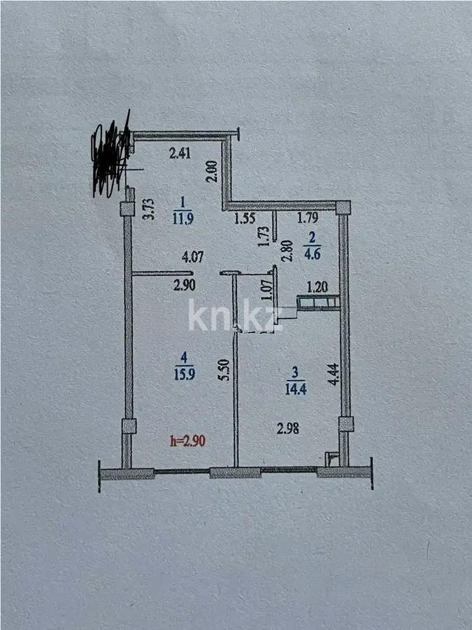 Продажа 1-комнатной квартиры, 46.8 м², ул. Санлак, дом  2 стр в Алматы - фото 2