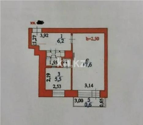 Продажа 1-комнатной квартиры, 32.8 м² в Астане