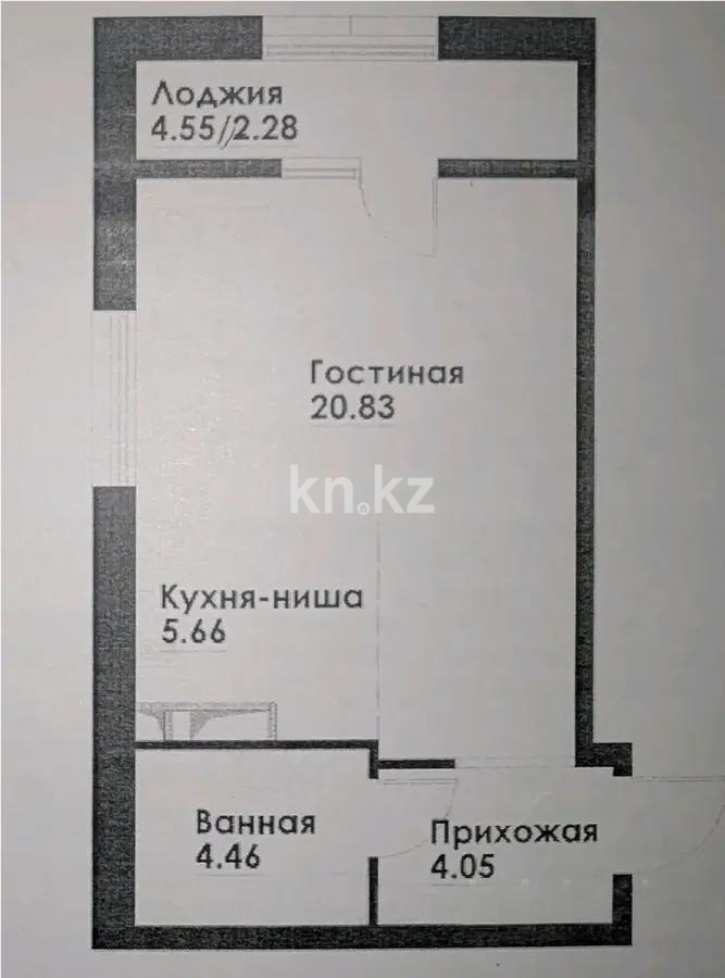 Продажа 1-комнатной квартиры, 37.2 м² в Алматы - фото 2