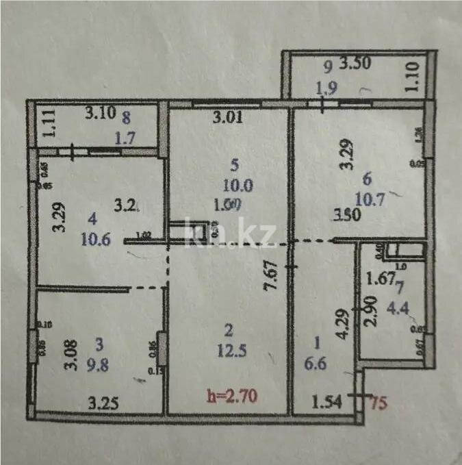Продажа 4-комнатной квартиры, 70 м² в Астане - фото 8