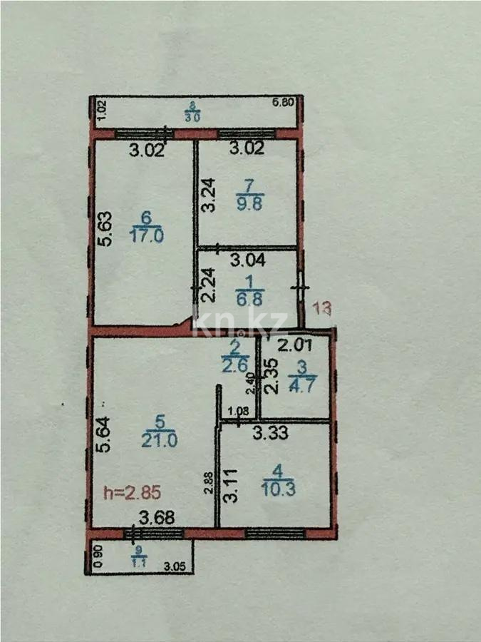 Продажа 3-комнатной квартиры, 74 м² в Караганде - фото 7