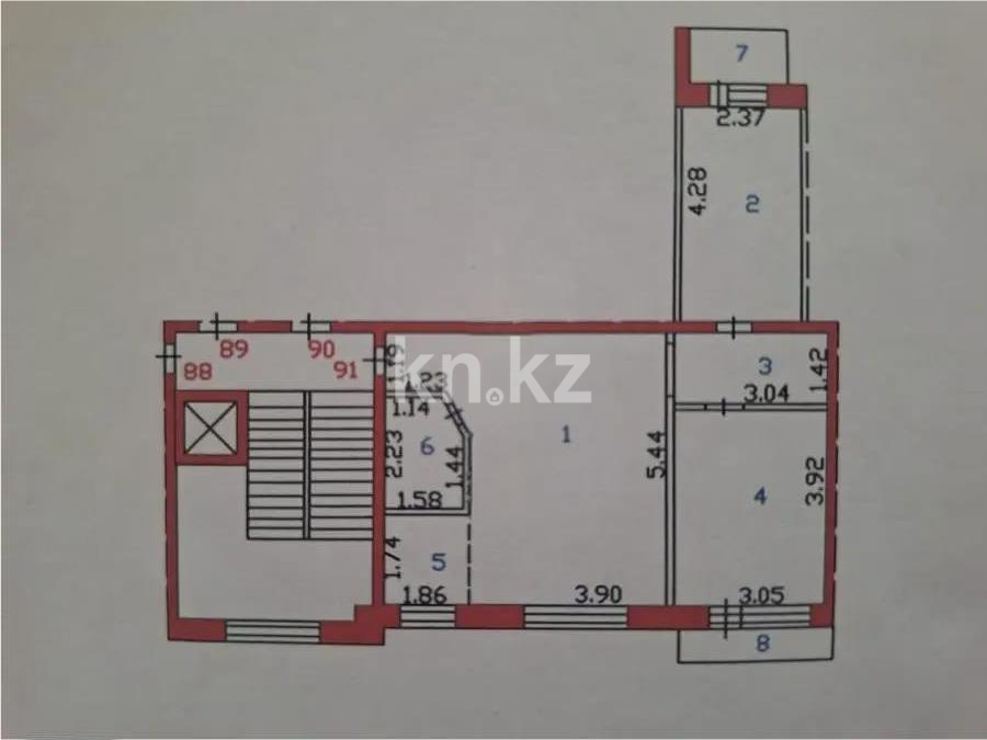 Продажа 3-комнатной квартиры, 58 м², пр. Н. Абдирова, дом  15 в Караганде - фото 6