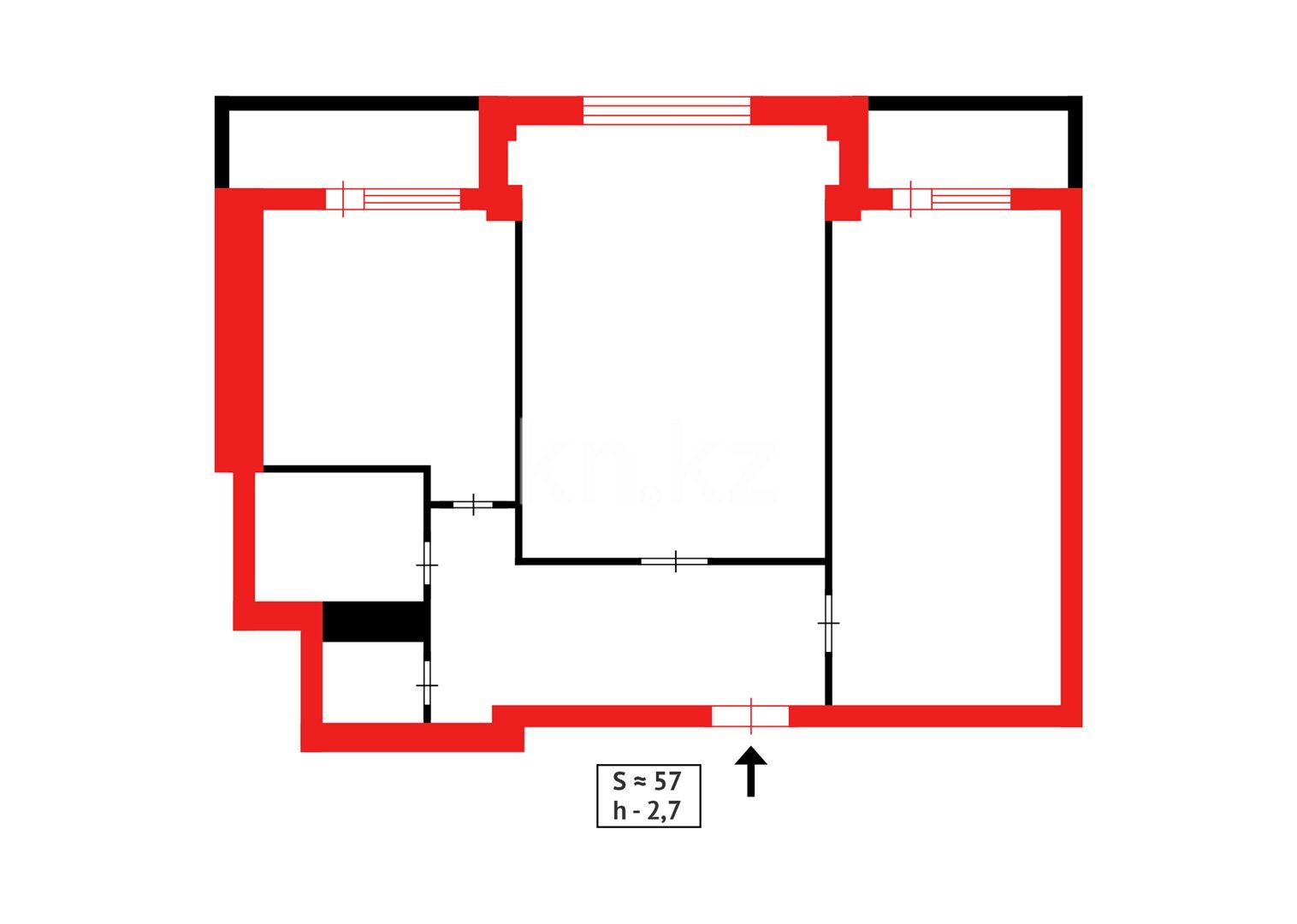 Продажа 2-комнатной квартиры, 55.2 м² в Астане - фото 12