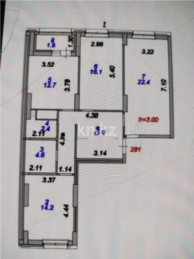 Продажа 3-комнатной квартиры, 89.2 м², ул. Шаймерденова, дом  4/1 в Астане - фото 6