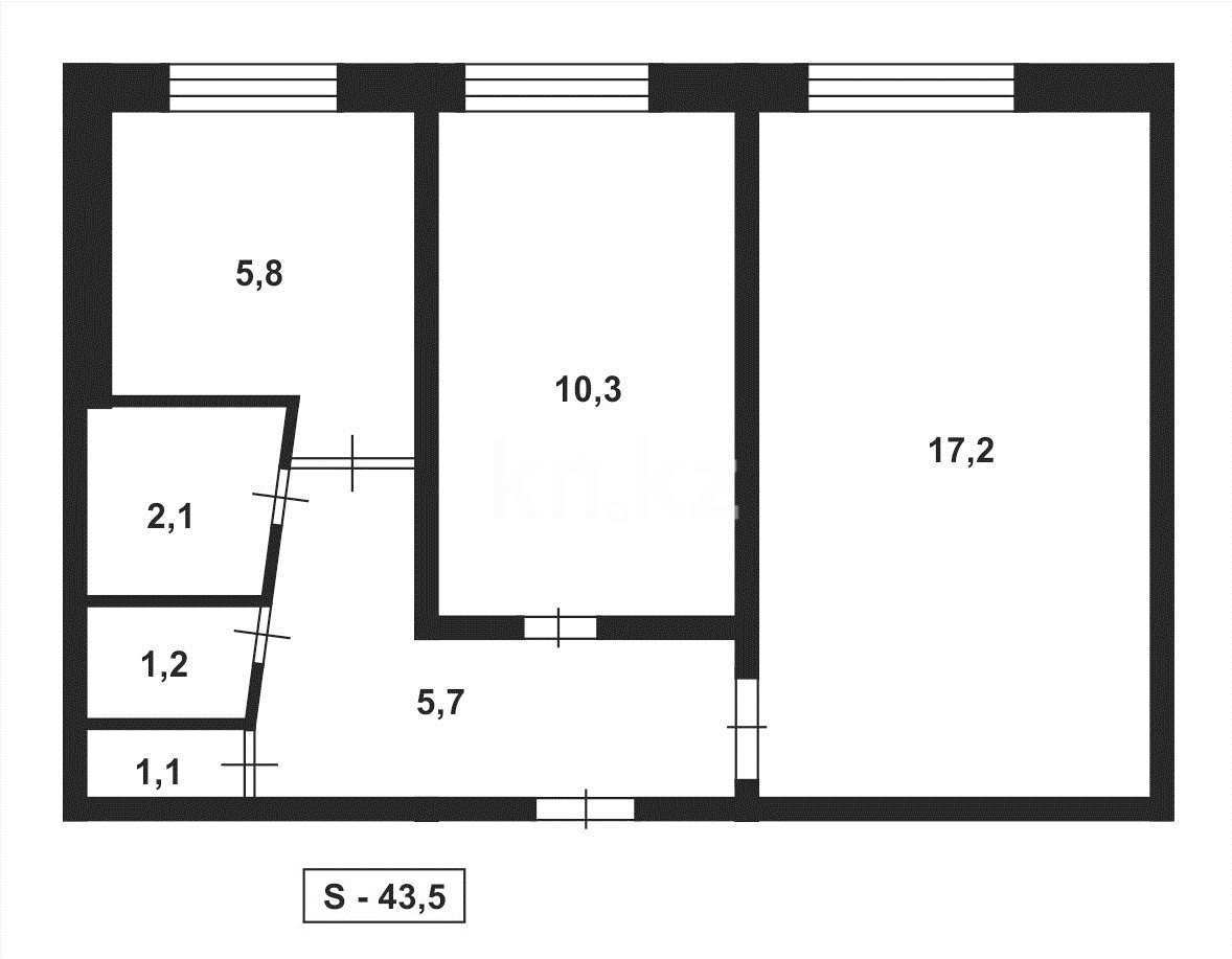 Продажа 2-комнатной квартиры, 44 м² в Караганде - фото 11