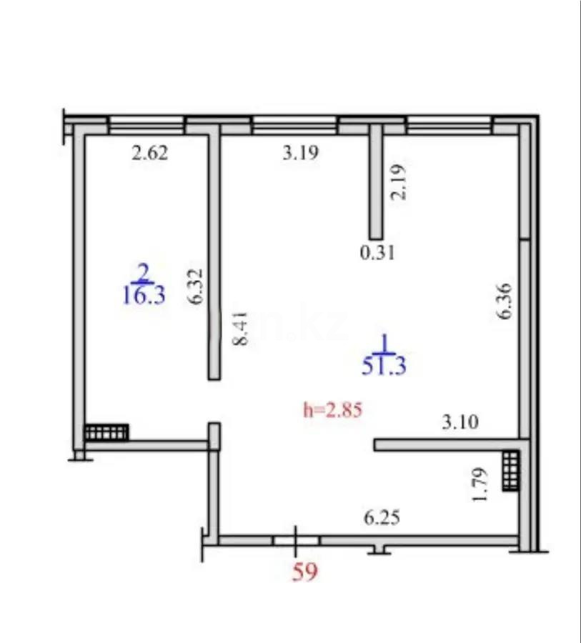 Продажа 2-комнатной квартиры, 67.6 м², пр. Рыскулова, дом  103/7 стр в Алматы