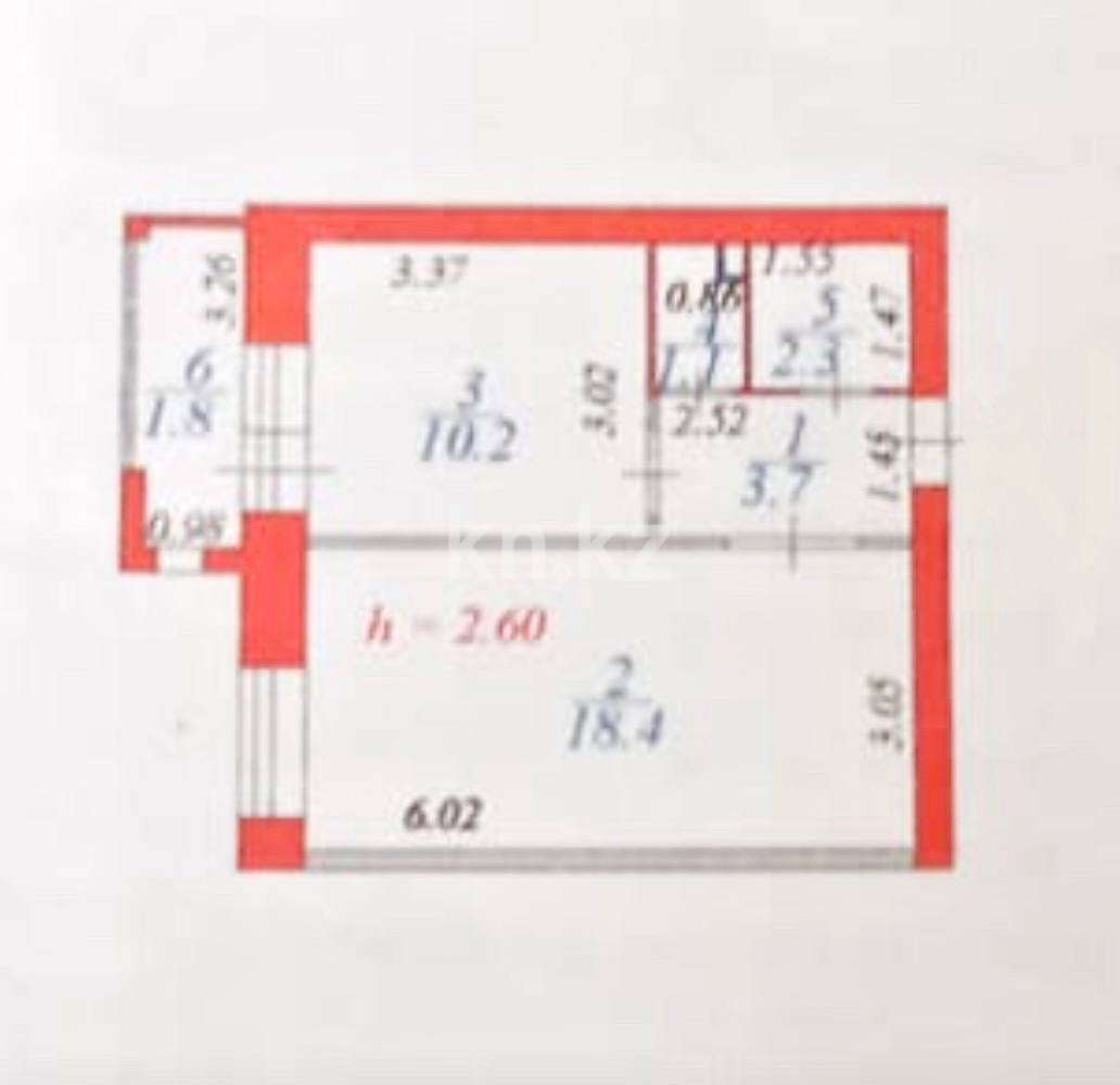 Продажа 1-комнатной квартиры, 38 м² в Астане - фото 2