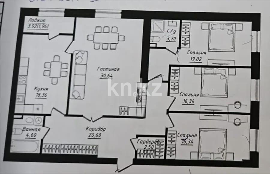 Продажа 4-комнатной квартиры, 134.6 м² в Астане