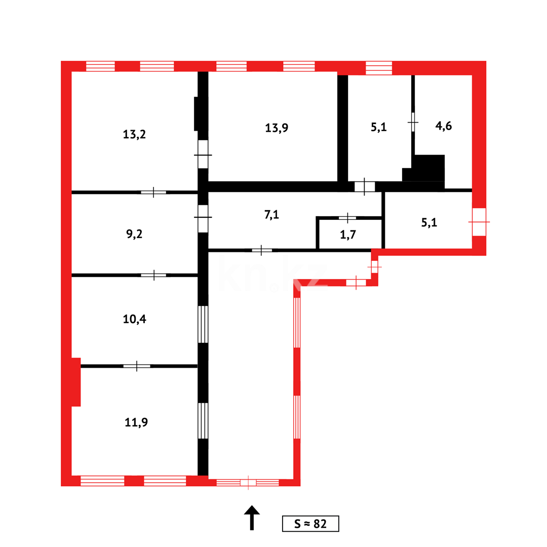 Продажа 4-комнатного дома, 82.2 м², ул. Победы в Караганде - фото 13